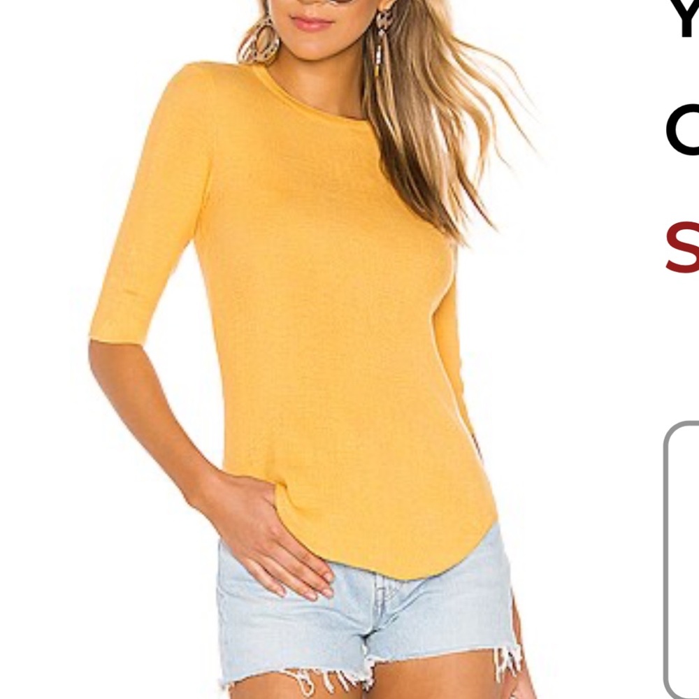 YFB Mango Ribbed Top